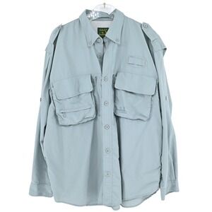 Cabela's Guidewear Mens Long Sleeve Fishing Shirt Outdoor Chore Pockets Gorpcorp